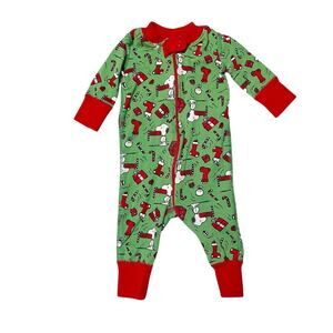 Hanna Andersson Peanuts Holiday Sleeper PJs 0-6m